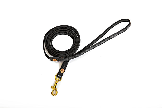 Basic Dog Leash, Small Dogs < 25 lbs, 6 foot Brown - RuffGrip Dog Leashes - 1
